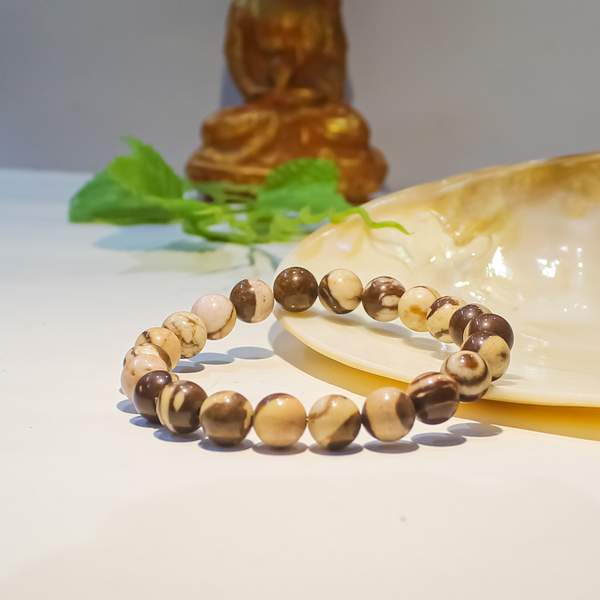 Australian Zebra Jasper Bracelet Balance & Protection | 8mm Beads