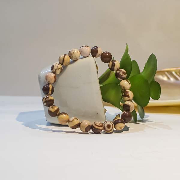 Australian Zebra Jasper Bracelet Balance & Protection | 8mm Beads 2