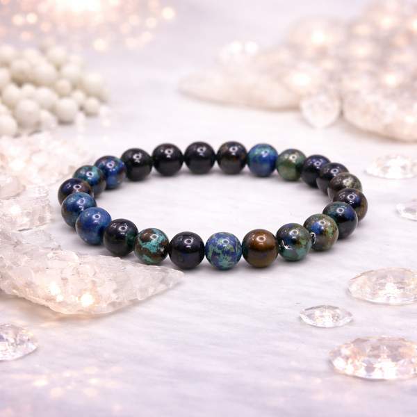 Azurite Malachite Healing Bracelet for Boost Intuition & Enhance Emotions