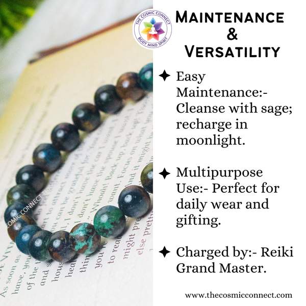 Azurite Malachite Healing Bracelet for Boost Intuition & Enhance Emotions 5