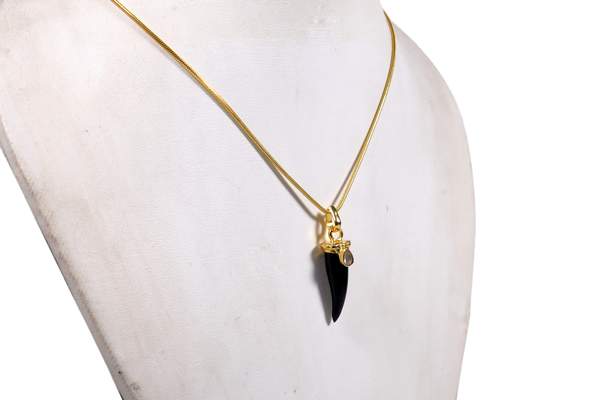 Black Obsidian Casting Silver Pendant Protection, & Clarity