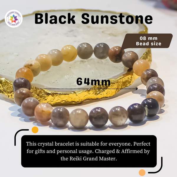 Black Sunstone Healing Bracelet - Boosts Confidence & Dispels Negativity 4
