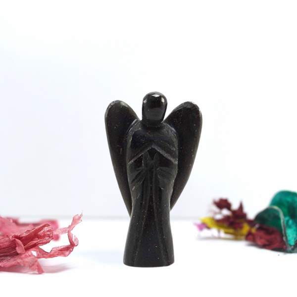 Black Tourmaline Crystal Angel for Protection & Healing Energy