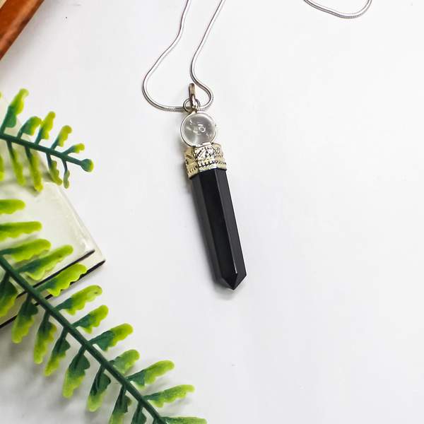 Black Tourmaline Crystal Pendant Ultimate Protection 5