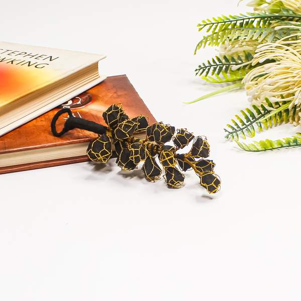 Black Tourmaline Door Hanger for Protection, Stability & Energetic Shielding