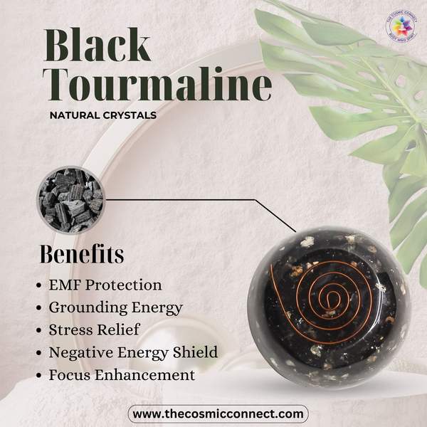 Black Tourmaline Orgone Paper Weight Shield Your Space from Negativity 2