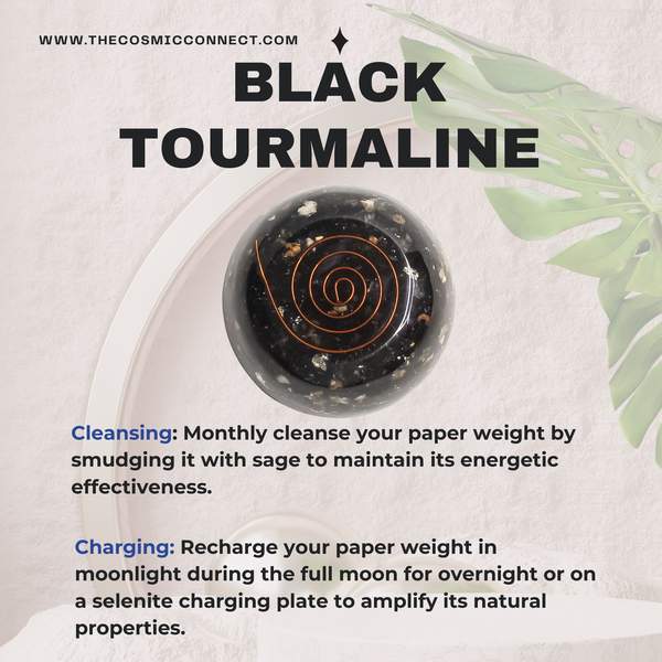 Black Tourmaline Orgone Paper Weight Shield Your Space from Negativity 4