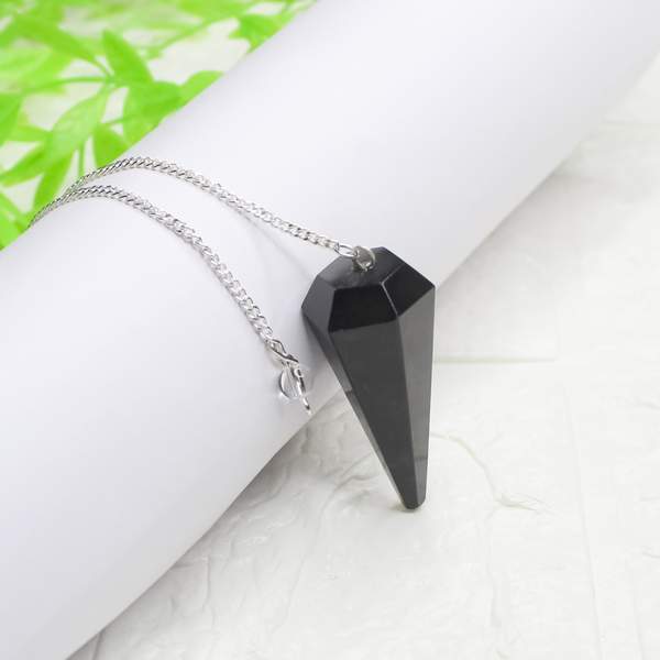 Black Tourmaline Pendulum Dowser for Protection & Spiritual Clarity