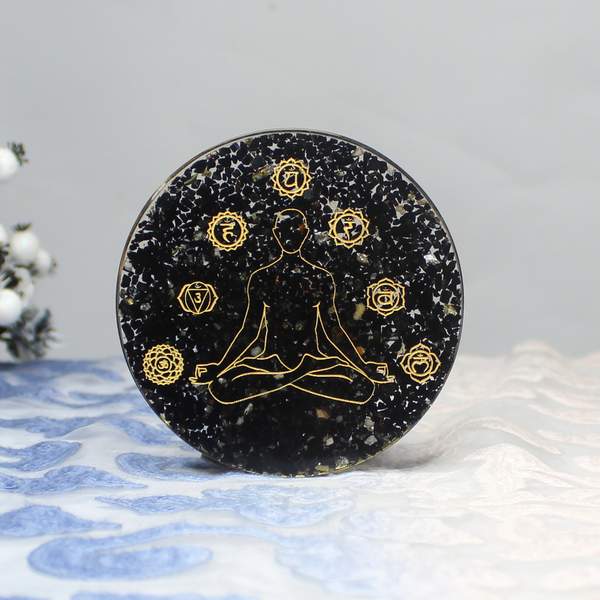 Black Tourmaline Water Coaster for Protection, Purity, and Positive Energy 3
