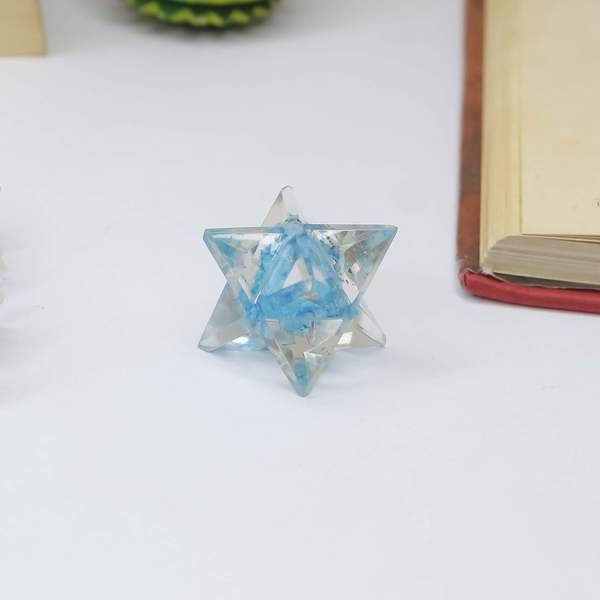 Blue Quartz Orgone Merkaba Illuminate Your Spirit and Energize Your Path