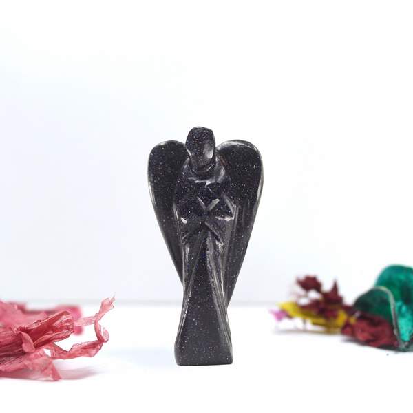 Blue Sandstone Crystal Angel for Spiritual Growth