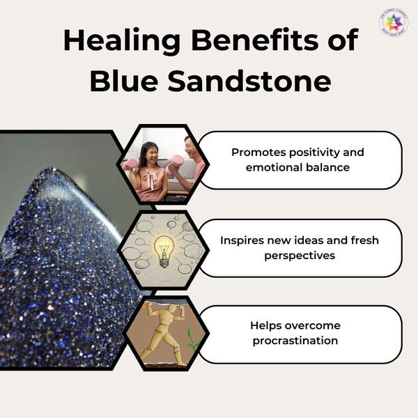 Blue Sandstone Crystal Angel for Spiritual Growth 5
