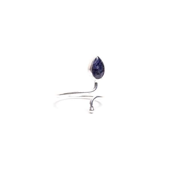 Blue Sapphire Adjustable Silver Ring Elevate Wisdom, Protection & Success 2