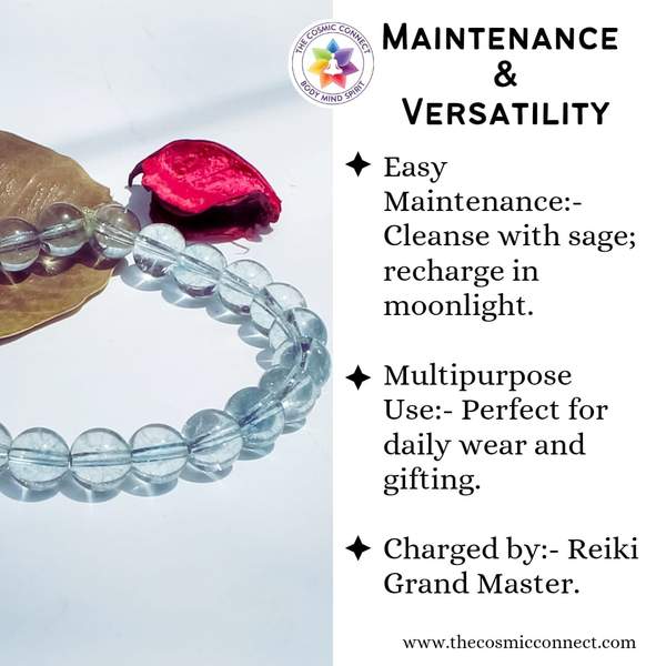 Blue Sapphire Healing Bracelet - Boosts Intuition & Promotes Calmness 5
