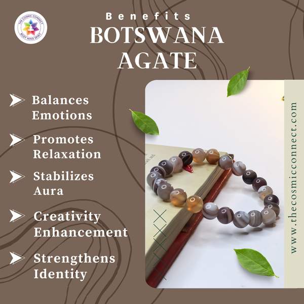 Botswana Agate Healing Bracelet - Stress Relief & Emotional Balance 4