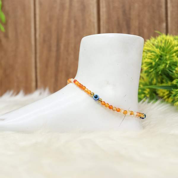 Carnelian Crystal Anklet for Boost Confidence & Ignite Passion