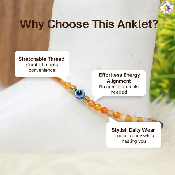 Carnelian Crystal Anklet for Boost Confidence & Ignite Passion 5