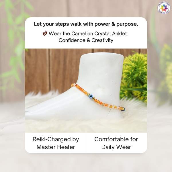 Carnelian Crystal Anklet for Boost Confidence & Ignite Passion 6