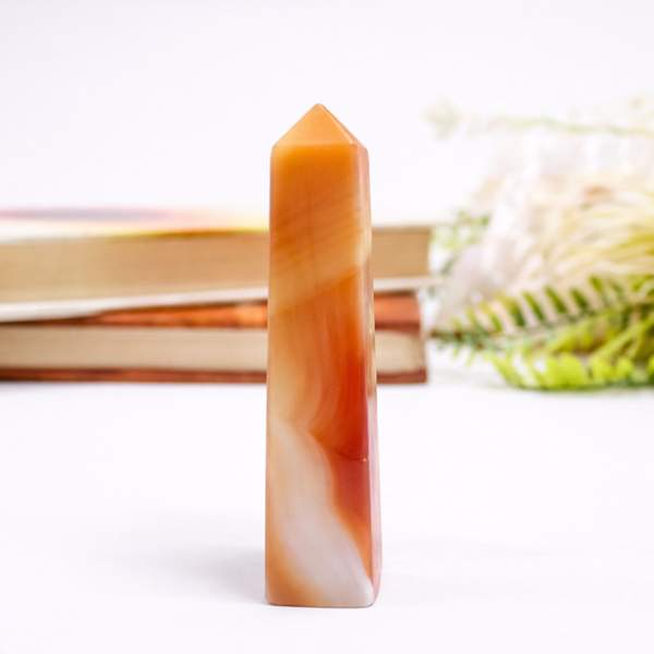 Carnelian Crystal Tower for Energy, Confidence & Motivation