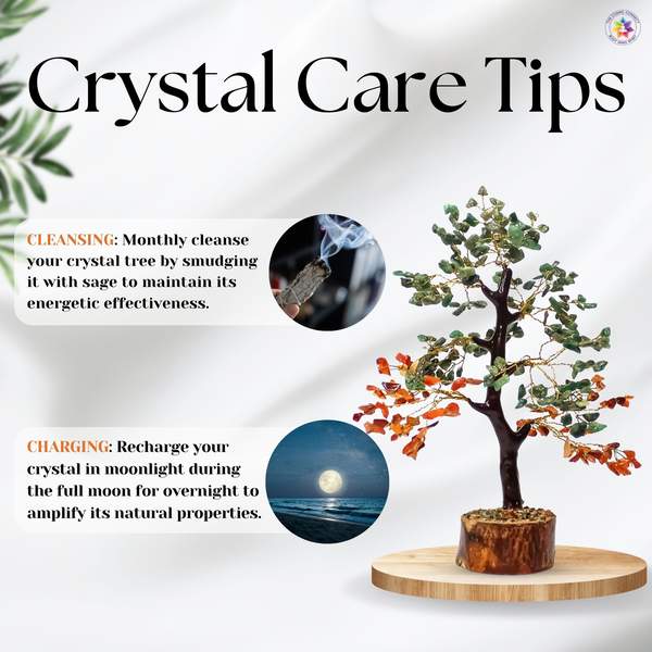 Carnelian & Green Jade Crystal Tree for Wealth Attraction 6