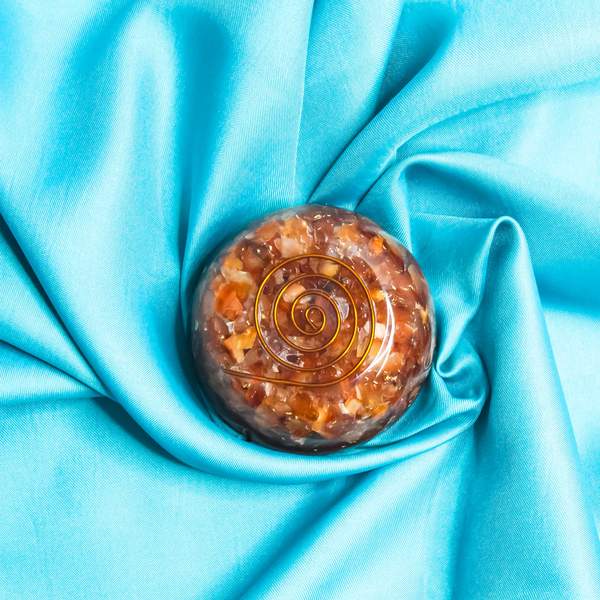 Carnelian Orgone Paper Weight for Creativity, & Motivation
