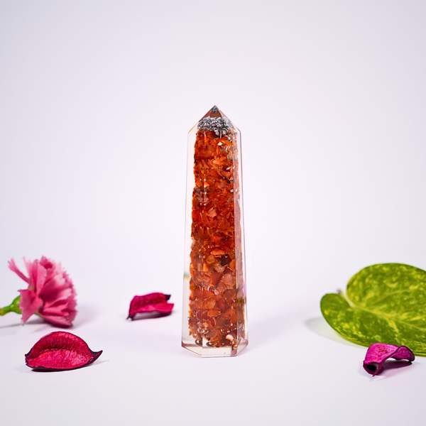 Carnelian Orgone Wand for Ignite Passion, Creativity & Vitality