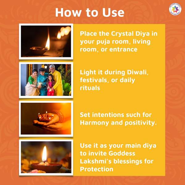 Chocolate Jasper Crystal Diya for Home & Temple Décor, Laxmi Pujan 5