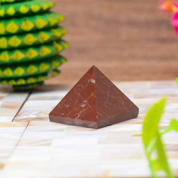 Chocolate Jasper Crystal Pyramid for Grounding, and Stability