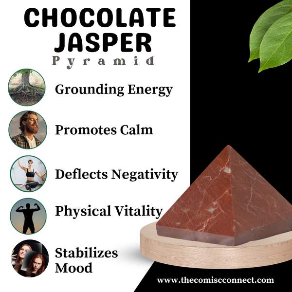 Chocolate Jasper Crystal Pyramid for Grounding, and Stability 2