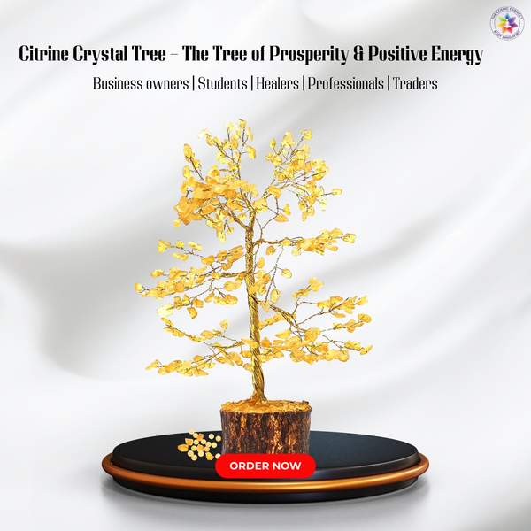 Citrine Golden Wired Crystal Tree for Attract Abundance & Uplift Energy 8