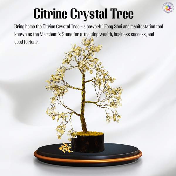 Citrine Golden Wired Crystal Tree for Wealth, Abundance, & Success 3