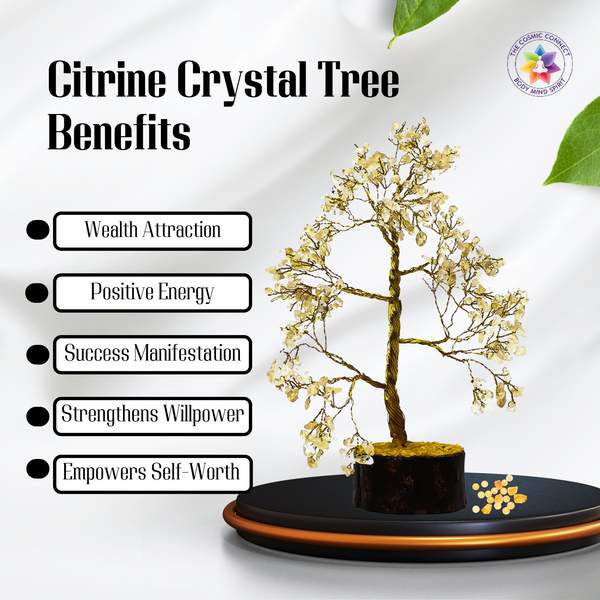 Citrine Golden Wired Crystal Tree for Wealth, Abundance, & Success 4