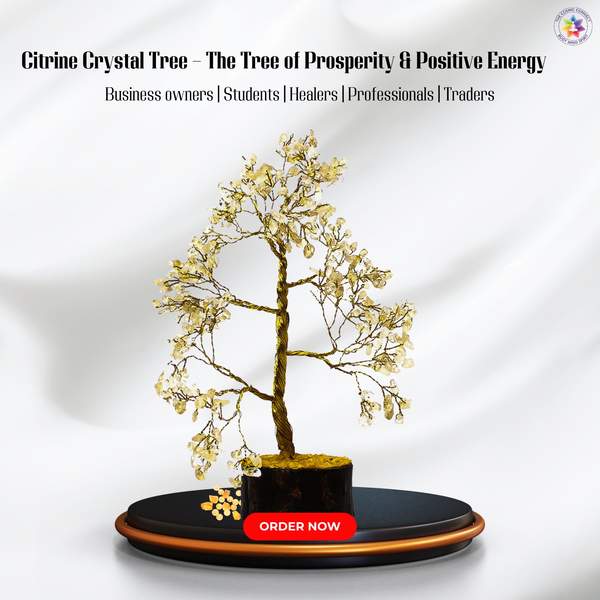 Citrine Golden Wired Crystal Tree for Wealth, Abundance, & Success 8