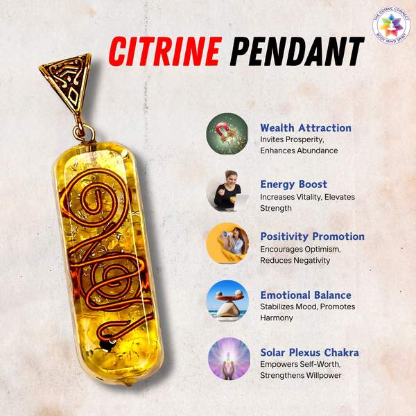 Citrine Orgone Pendant Manifest Abundance, Joy & Confidence 2