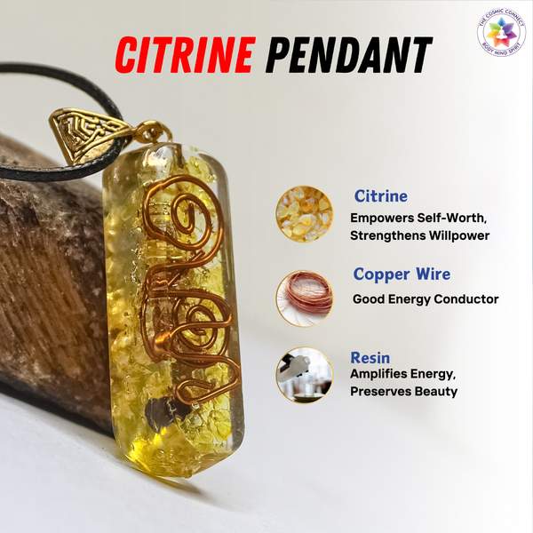 Citrine Orgone Pendant Manifest Abundance, Joy & Confidence 3