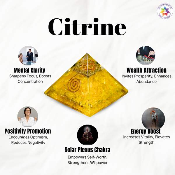 Citrine Orgone Pyramid for Abundance, Confidence & Positivity 3
