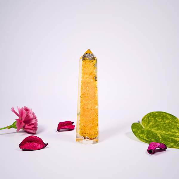 Citrine Orgone Wand Manifest Abundance, Joy & Positivity