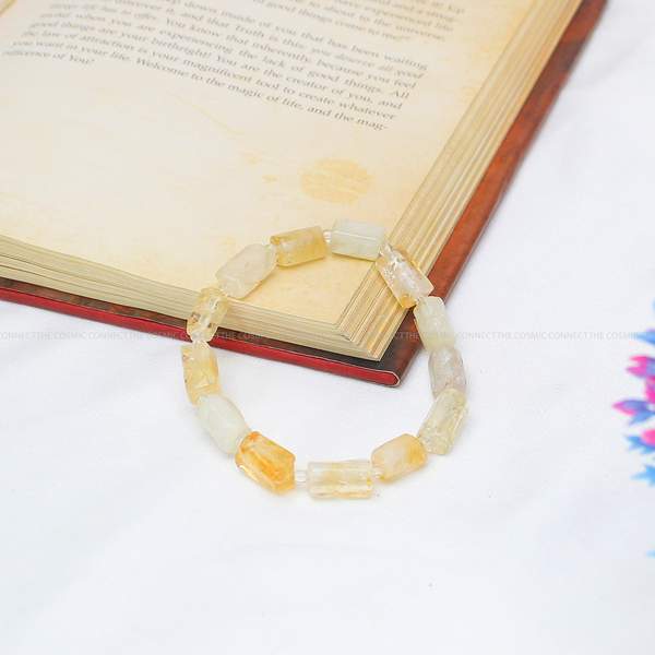 Citrine Tube Style Bracelet - Abundance & Solar Plexus Charka Balancing