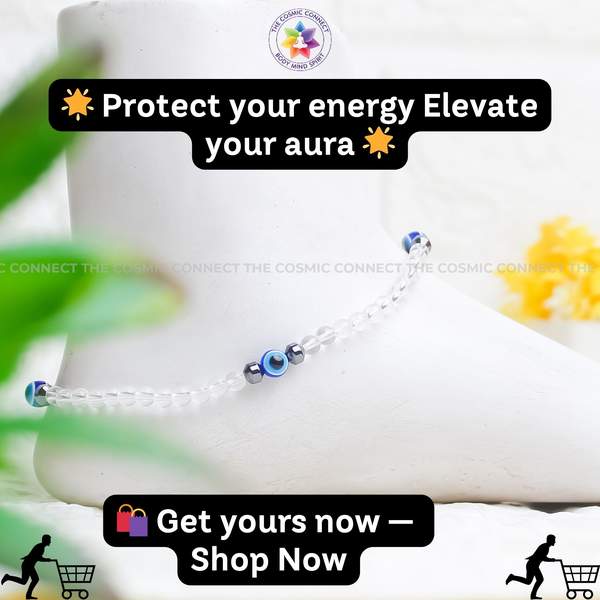 Clear Quartz Crystal Anklet Amplify Your Energy & Intentions 7