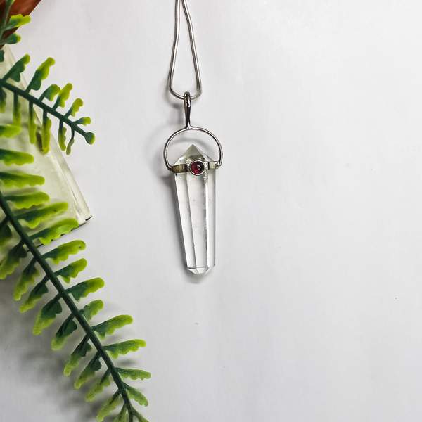 Clear Quartz Crystal Pendant for Amplify Energy, Clarity & Healing 3