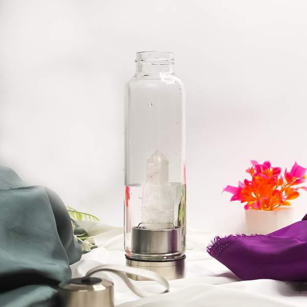Clear Quartz Crystal Water Bottle Enhance Your Healing Journey with Pure Clarity 2