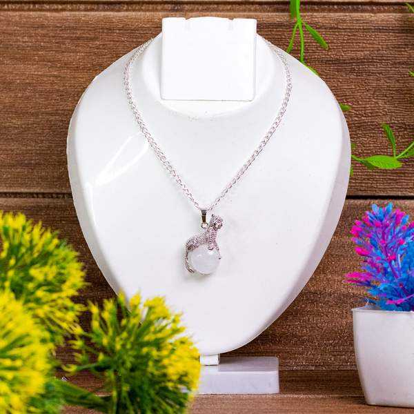 Clear Quartz Leopard Crystal Pendant for Clarity, & Balance