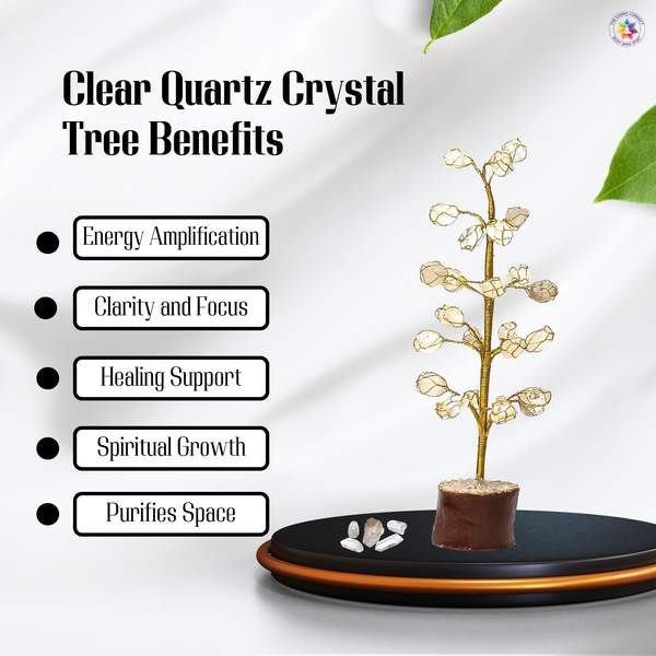 Clear Quartz Tumbled Tree for Amplify Intentions, and Clarity 3
