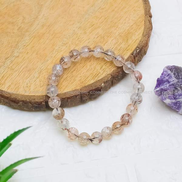 Copper Rutile Quartz Healing Bracelet for The Stone of Energy & Clarity