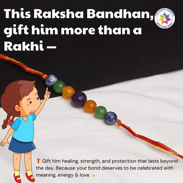 Crystal Healing Rakhi for Confidence, Clarity & Good Fortune Reiki-Charged 3