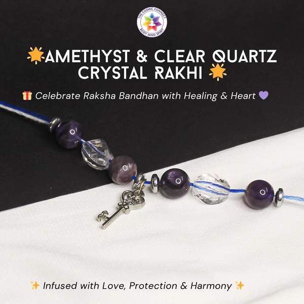 Crystal Rakhi for Clarity, Calm & Energy Healing Reiki Charged Rakhi 2