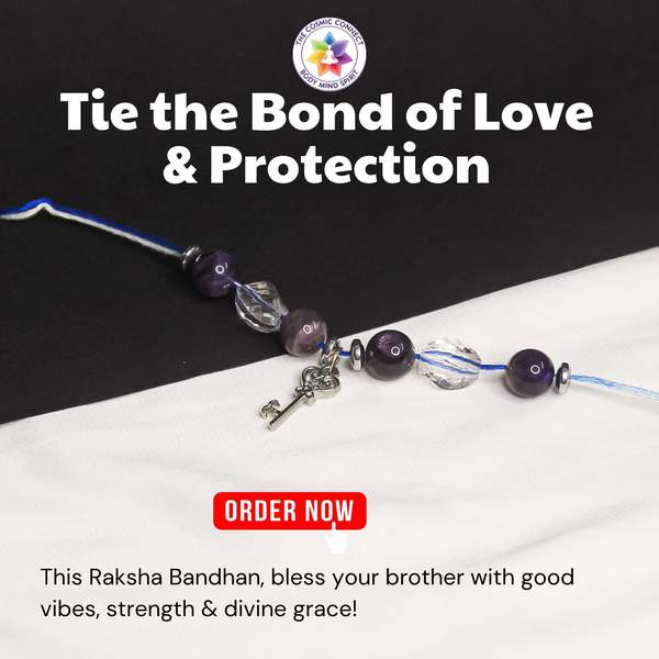 Crystal Rakhi for Clarity, Calm & Energy Healing Reiki Charged Rakhi 6