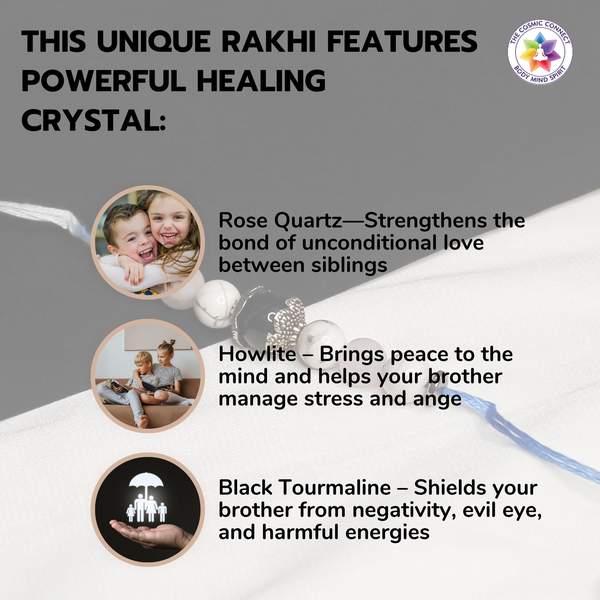 Crystal Rakhi for Emotional Healing, Calm & Reiki-Charged 4