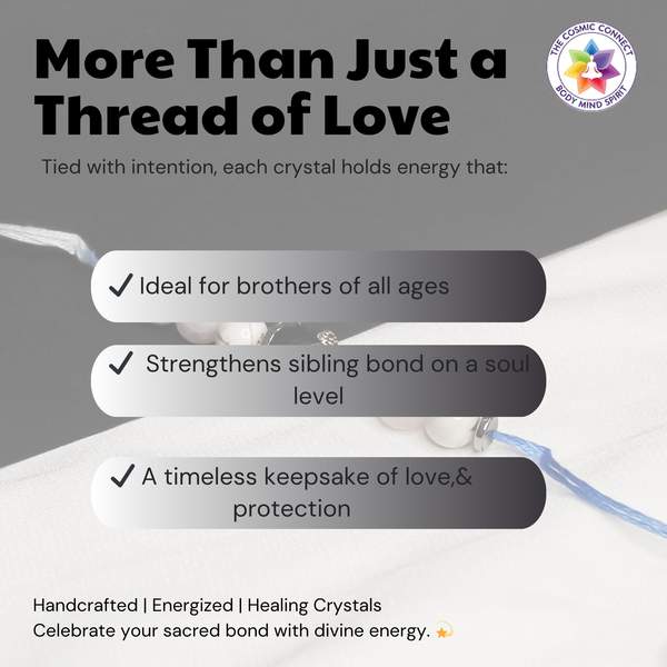 Crystal Rakhi for Emotional Healing, Calm & Reiki-Charged 5