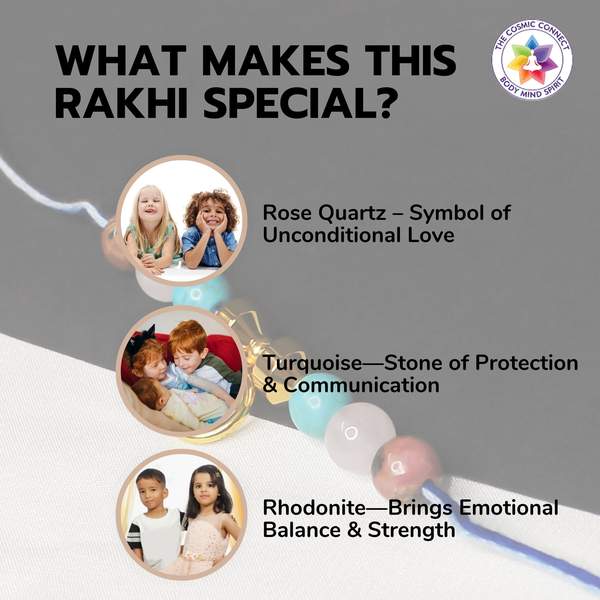 Crystal Rakhi for Love, Emotional Healing & Protection Reiki Energized 3